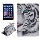 For iPad Mini 1/2/3 Tiger Pattern Leather Case with Holder, Card Slots & Wallet