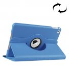 For iPad Mini 4 Blue Litchi Texture 360° Rotating Smart Leather Case with Holder