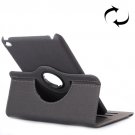 For iPad Mini 4 Grey Cloth 360° Rotating Smart Cover Leather Case with Holder & Card Slots