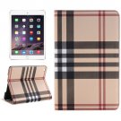 For iPad Mini 4 Yellow Grid Texture Horizontal Flip Smart Leather Case with Holder