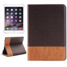 For iPad Mini 4 Coffee Cross Texture Horizontal Flip Smart Leather Case with Holder