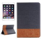 For iPad Mini 4 Grey Cross Texture Horizontal Flip Smart Leather Case with Holder