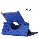 For iPad Mini 4 Dark Blue Magic Girl Pattern 360° Rotating Smart Leather Case with Holder