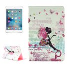 For iPad Mini 4 Fairy Pattern Diamond Encrusted Flip Leather Case with Holder