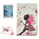 For iPad Mini 4 Fairy Pattern Diamond Encrusted Flip Leather Case with Holder