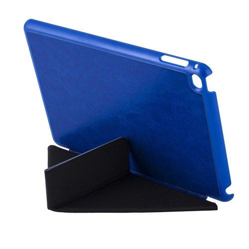 For iPad Mini 4 Dark Blue Transformers Style Crazy Horse Smart Cover Leather Case with Holder