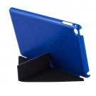 For iPad Mini 4 Dark Blue Transformers Style Crazy Horse Smart Cover Leather Case with Holder