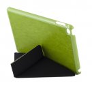 For iPad Mini 4 Green Transformers Style Crazy Horse Smart Cover Leather Case with Holder