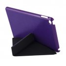 For iPad Mini 4 Purple Transformers Style Crazy Horse Smart Cover Leather Case with Holder