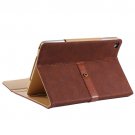For iPad Mini 4 Retro Coffee Leather Case with Holder, Belt Fastener & 2 Antiskid Ribbons