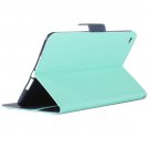 For iPad Mini 4 Turquoise Cross Shockproof Leather Case with Holder, Card Slots & Wallet