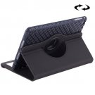 For iPad Mini 4 Black Denim Leather Case with 360° Rotation Holder, Card Slots & Wallet