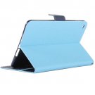 For iPad Mini 4 Blue Cross Shockproof Leather Case with Holder, Card Slots & Wallet