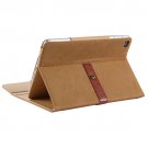 For iPad Mini 4 Retro Brown Leather Case with Holder, Belt Fastener & 2 Antiskid Ribbons