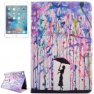 For iPad Mini 4 Rain Pattern Flip PC + PU Leather Case with Holder & Card Slots