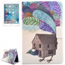 For iPad Mini 4 Bird House Pattern Flip PC + PU Leather Case with Holder & Card Slots