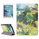 For iPad Mini 4 Countryside Pattern Karst Smart Cover Leather Case with 3 Fold Holder