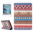 For iPad Mini 4 Tribal Pattern Karst Smart Cover Leather Case with 3 Fold Holder