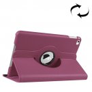 For iPad Mini 4 Purple Litchi Texture 360° Rotating Smart Leather Case with Holder