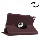 For iPad Mini 4 Coffee Litchi Texture 360° Rotating Smart Leather Case with Holder
