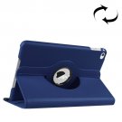 For iPad Mini 4 Dark Blue Litchi Texture 360° Rotating Smart Leather Case with Holder