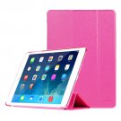For iPad Mini 1/2/3 Magenta HAWEEL 3-folding Smart Case Clear Back Cover with Holder