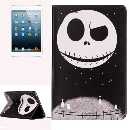 For iPad Mini 1/2/3 Ghost Pattern Horizontal Flip Leather Case with Holder