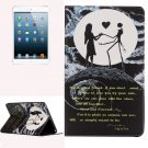 For iPad Mini 1/2/3 Couple Pattern Horizontal Flip Leather Case with Holder