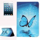For iPad Mini 1/2/3 Butterfly Pattern Horizontal Flip Leather Case with Holder