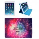 For iPad Mini 1/2/3 STOP YOU Pattern Protective PU Smart Cover Leather Case with Card Slot