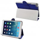 For iPad Mini 1/2/3 Blue Cloth Leather Case with Holder & Sleep / Wake up Function