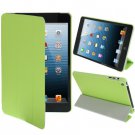 For iPad Mini 1/2/3 Green 3-fold Smart Cover PU Leather Case