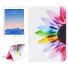 For iPad Air 2/iPad 6 Flower Pattern Leather Case with Holder & Card Slots & Wallet