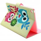 For iPad Air 2/iPad 6 Owl Pattern Horizontal Flip Smart Cover with Holder, Card Slots & Wallet