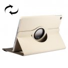 For iPad Air 2 White 360° Rotation Denim Jean Flip Case with Holder