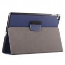 For iPad Air 2 Dark Blue 2-fold Cloth Texture Leather Case with Holder and Sleep Function