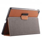 For iPad Air 2  Brown 2-fold Cloth Texture Leather Case with Holder and Sleep Function