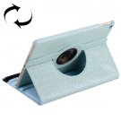 For iPad Air 2 Blue 360° Rotation Crocodile texture Leather Case with 3 Gears Holder