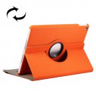 For iPad Air 2 Orange 360° Rotation Denim Jean Flip Case with Holder