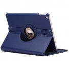 For iPad Air 2 Dark Blue 360° Rotation Litchi Texture Flip Leather Case with 2 Gears Holder