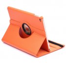 For iPad Air 2 Orange 360° Rotation Litchi Texture Flip Leather Case with 2 Gears Holder