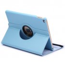 For iPad Air 2 Blue 360° Rotation Litchi Texture Flip Leather Case with 2 Gears Holder