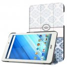 For Acer Iconia One 8 Crown Pattern Leather Case with 3 fold Holder