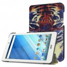 For Acer Iconia One 8 Tiger Pattern Leather Case with 3 fold Holder