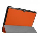 For Acer Iconia One 10 Orange Custer Texture Leather Case with 3 fold Holder