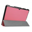 For Acer Iconia One 10 Pink Custer Texture Leather Case with 3 fold Holder