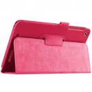 For Acer Iconia One 8 Magenta Litchi Solid Color Leather Case with Holder