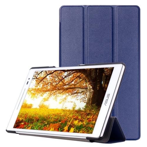 For ASUS Zenpad 8.0 Dark Blue Custer Flip Leather Case with 3 Fold Holder