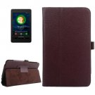 For ASUS Fonepad 7 Coffee Litchi Texture Leather Case with Holder