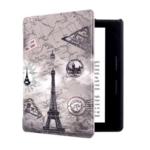 For Amazon Kindle Oasis Tower Pattern Horizontal Flip Leather Case